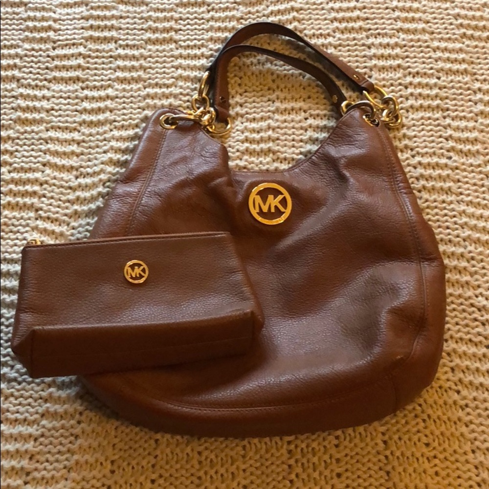 Michael Kors handbag and makeup case